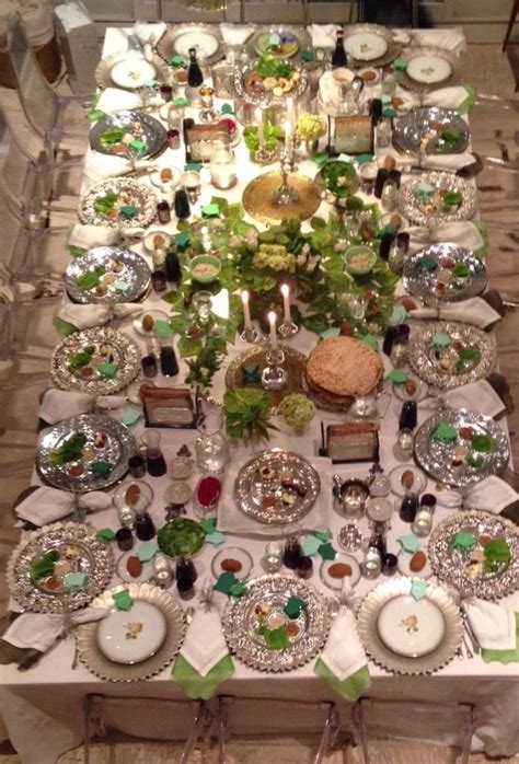 Because of this, setting the table means preparing not only for the meal itself but also. Gorgeous Passover Table | Passover seder table, Passover ...