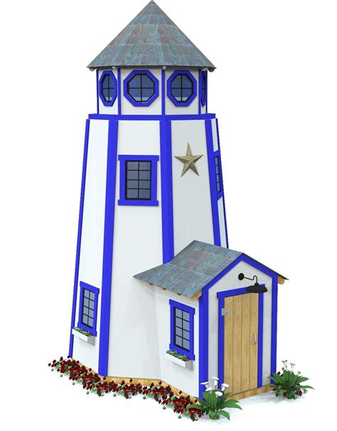 Lighthouse storage sheds and playhouses. Chesapeake Lighthouse Plan・2-Sizes-Sold-Separately
