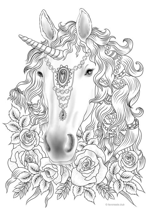 You can print or download them to color and offer them to your family and friends. Unicorn Printable Adult Coloring Page from Favoreads | Etsy