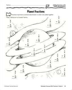 How to add 3 fractions together with different denominators. Planet Fractions - Adding Fractions with Unlike Denominators} - Printables | Fractions, Adding ...