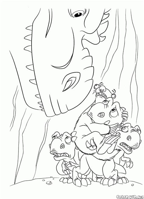 Lions, tigers, wolves, elephants, giraffes. Coloring page - Ice Age: Dawn of the Dinosaurs