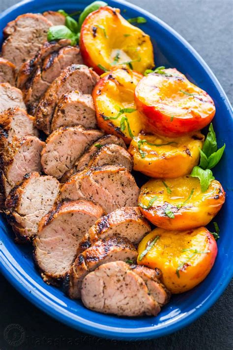 To complete this pork loin recipe, you'll need one of these premium grills in your possession. Grilled Pork Tenderloin with Peaches - NatashasKitchen.com