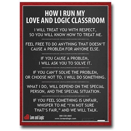 Love and Logic Classroom Poster | Love, logic, Art ...