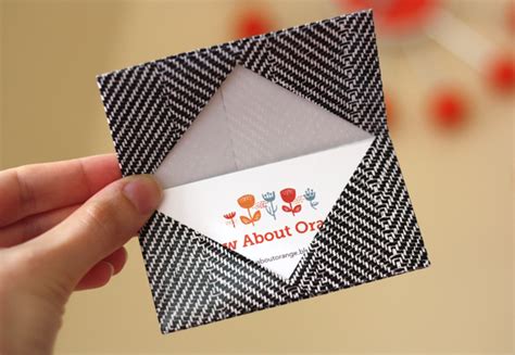 A cute and fun way to give a gift card to a kid, make a monster diy gift card holder. Nook & Cranny: DIY: How to make an origami business card ...