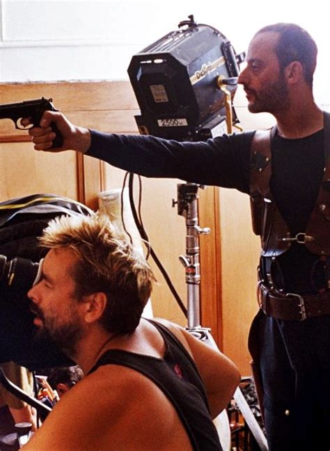 Besson described léon as now maybe jean is playing the american cousin of victor. Luc Besson & Jean Reno on the set of Leon | The ...