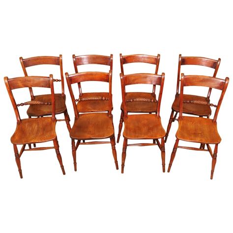 Metal dining chairs set of 4 indoor outdoor chairs patio chairs kitchen metal chairs 18 inch seat height restaurant chair metal stackable chair tolix side bar chairs 330lbs weight capacity. 19th Century English Set of 8 Kitchen Windsor Dining ...