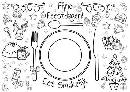 Klik op de kleurplaat voor een vergrote versie. Kerst placemat | Kerst, Kerstmis kleuren, Peuter kerst