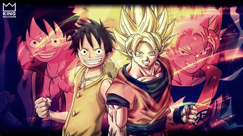 Luffy x Goku Wallpaper by Kingwallpaper on DeviantArt