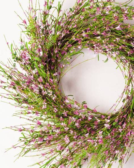 This scented wreath will be a welcome addition to your front door. Pink Forsythia Wreath | Artificial flowers, Forsythia ...