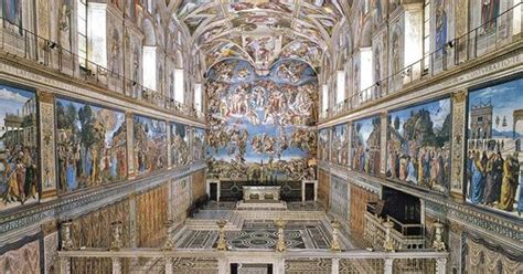 Originally, the pope asked michelangelo to paint the ceiling with a geometric ornament. Michelangelo, Sistine Chapel ceiling, 1508-12 and The Last ...