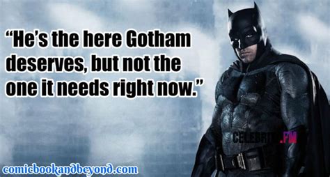 Because he can take it. Amazing Quotes From Batman Dark Knight