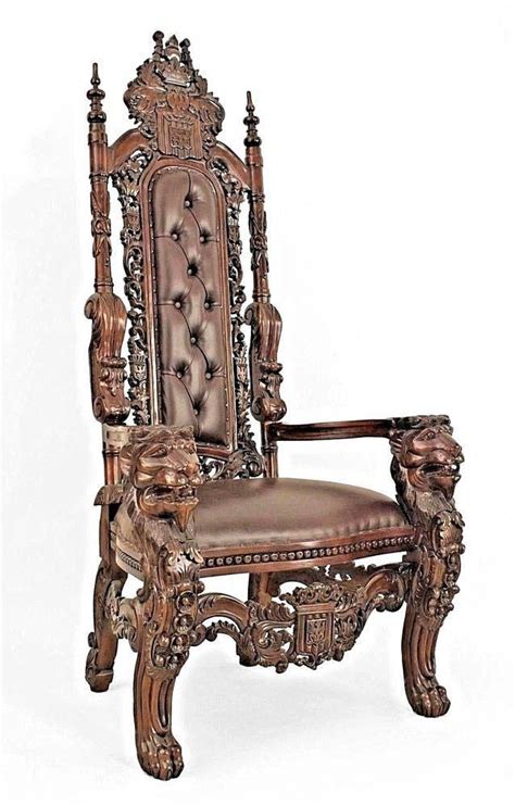 This lot will be offered within the furniture section of the. Italian Renaissance Style (20th Cent) Mahogany Throne ...