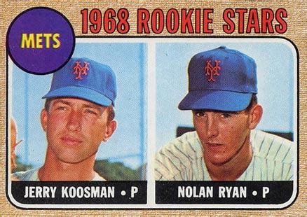 This is nolan ryan's only true rookie (first year) baseball card. 1968 Topps Nolan Ryan #177 Baseball Card Value Price Guide
