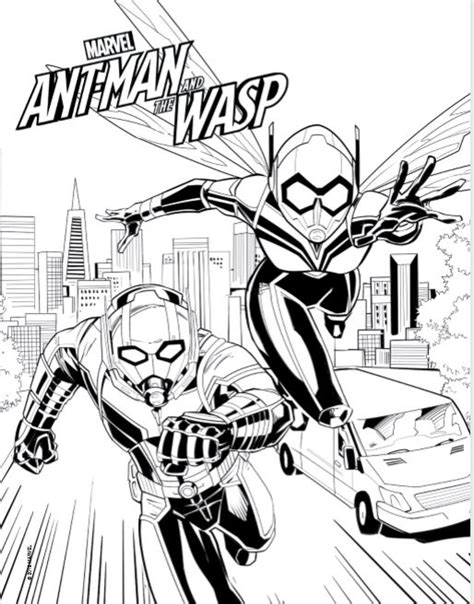 This ant man coloring page features wasp one of the original members of the avengers. Ant Man Coloring Pages - Best Coloring Pages For Kids