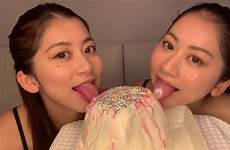 licking japanese cream ice twins asmr real
