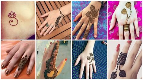 She can look beautiful with this girly henna tattoo design on her chest. Cute Simple Fingers Mehndi Design/Tattoo Style Mehndi ...