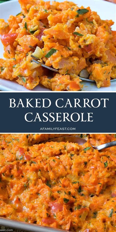 Place on a tray, drizzle with oil, sprinkle with salt and pepper, toss. Baked Carrot Casserole - A Family Feast® | Baked carrots ...