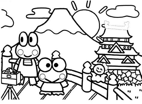 Keroppi coloring pages are a fun way for kids of all ages to develop creativity, focus, motor skills and color recognition. Kero Kero Keroppi In Japan Mount Fuji Coloring Pages ...