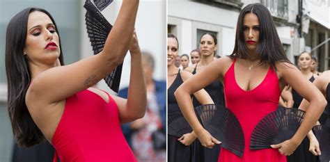 A atriz será uma das protagonistas e interpretará uma rapariga de etnia cigana. Rita Pereira com vestido vermelho no genérico de "A ...