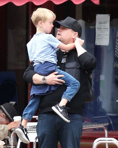 The couple has three children: James Corden and wife Julia treat kids Max and Carey to a ...