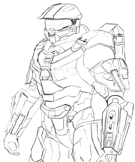 Printable halo 5 free coloring page. Halo 4 Master Chief Coloring Pages at GetColorings.com ...