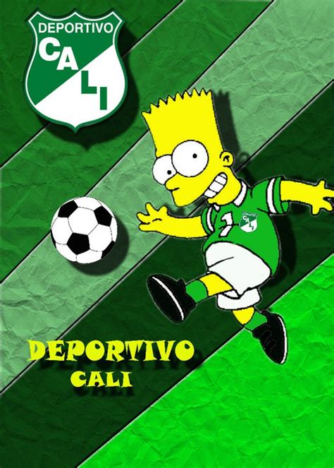 Logo, colombian football club, black stone, categoria primera a, deportivo cali, colombia, football, liga aguila, asphalt texture, fc deportivo cali for desktop free. Bart Simpson con el deportivo cali by oscar1987zp on ...