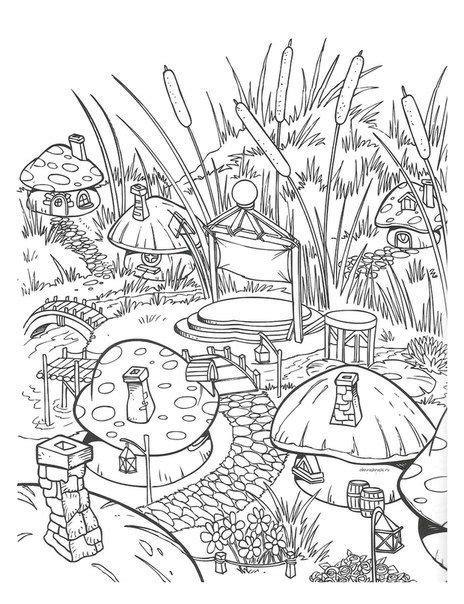 Check spelling or type a new query. mushroom town colouring | Coloring pages, Colorful ...