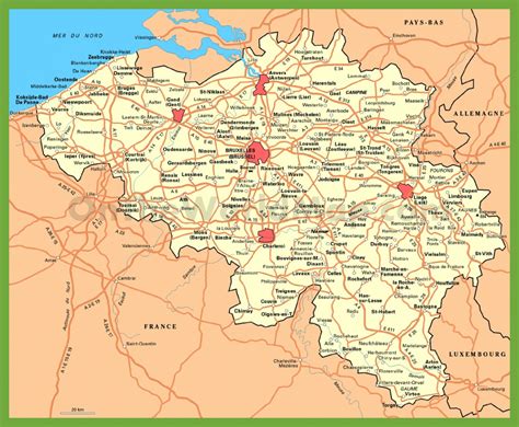 Click on above map to view higher resolution image. Detailed Clear Large Road Map Of Belgium - Ezilon Maps ...