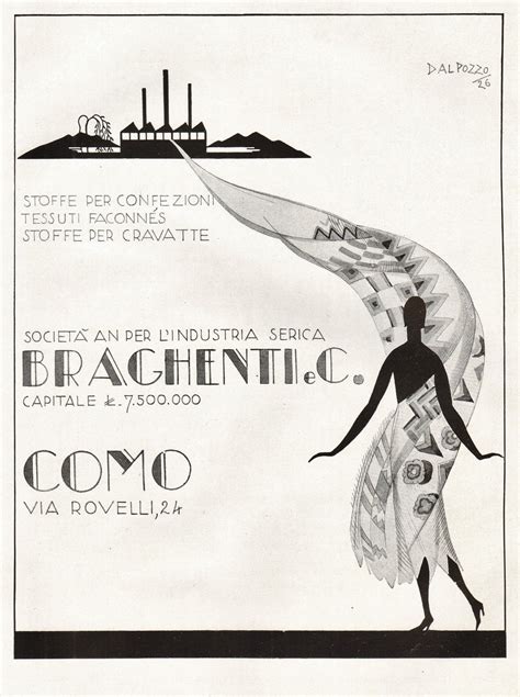 Le tende rappresentano una parte importante dell'arredo della casa. PUBBLICITA' 1926 INDUSTRIA SERICA BRAGHENTI E C. COMO ...