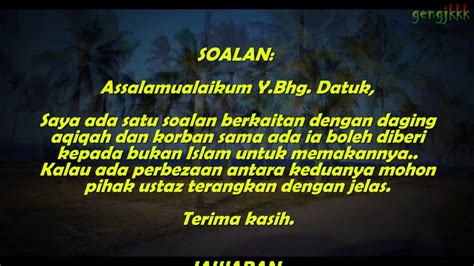 Hal ini dikarenakan barang najis adalah kotor dan jelek (khabaits). nota 2 - Hukum pemberian daging aqiqah dan korban kepada ...