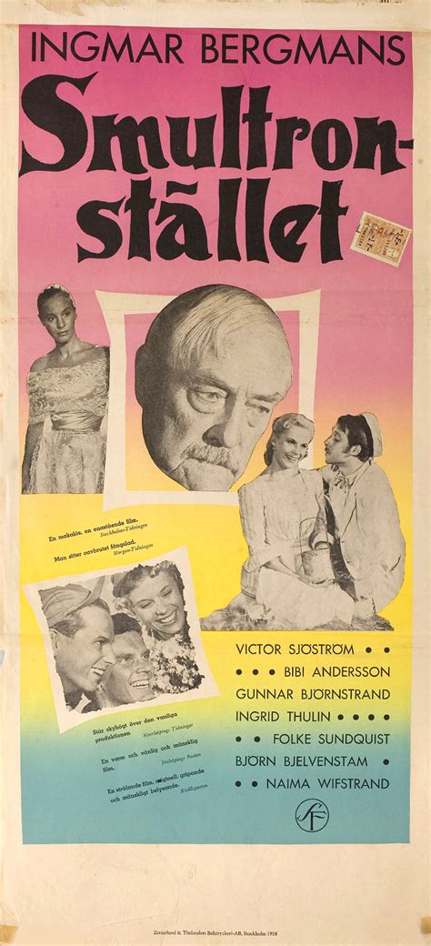 Wild strawberries provides sincere, intelligent, and emotional contemplations of life's disappointment, regrets, and losses. Wild Strawberries 1958 Swedish Stolpe Poster | Posteritati ...