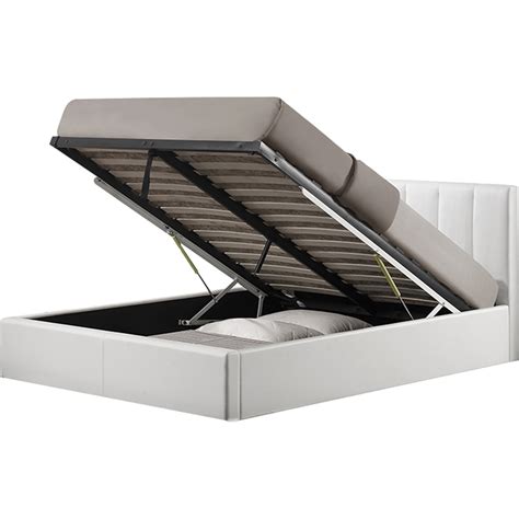 They are very well crafted to provide a smart storage solution for. Templemore Leather Queen Platform Bed - White | DCG Stores