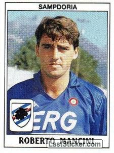 Baggio, mancini, del piero, zola. Sticker 298: Roberto Mancini - Panini Calciatori 1989-1990 ...