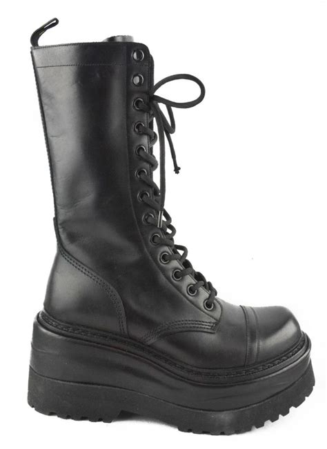 Whatever you're shopping for, we've got it. R13 Tall Leather Platform Combat Boots | Designer ...