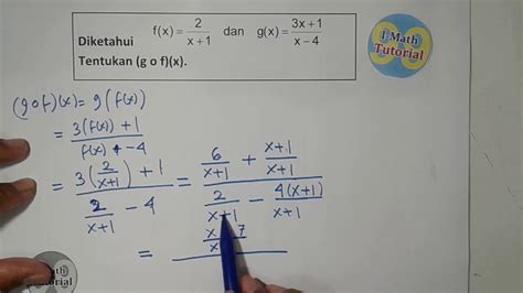 Menentukan titik potong dengan sumbu y, x = 03. Tutorial Cara Mudah dan Cepat Menentukan Komposisi Fungsi ...