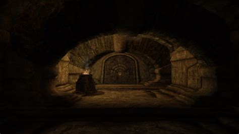 In the large chamber, a draugr will emerge from the nearby go up the stairs and into the tunnel where a handle on the pedestal opens the stone door to a tunnel leading out to skyrim. Bleak Falls Barrow Puzzle Door at Skyrim Nexus - Mods and ...