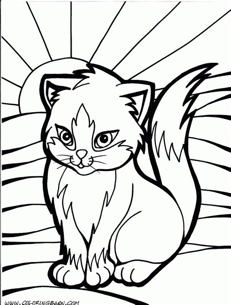 Teach your kid that a kitten is the baby version of a cat, just the way she is yours. Cute kitten coloring pages to download and print for free