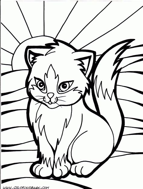 Cuddly cute cats and kittens; Cute kitten coloring pages to download and print for free