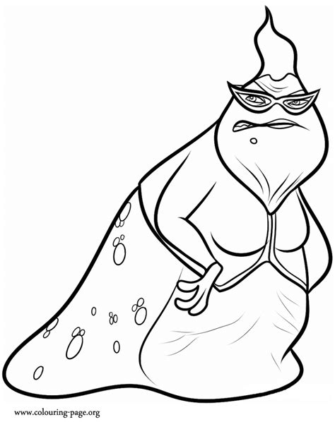 Monsters inc characters coloring pages. Monsters University - Roz coloring page