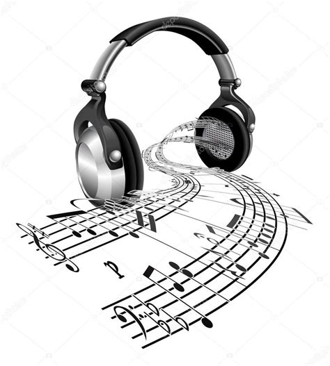 Nosso site fornece recomendações para o download de músicas que atendam aos seus hábitos diários de audição. Conceito de notas de partituras de fones de ouvido — Ilustração de Stock #6683747 | Download ...