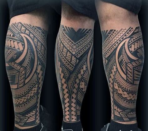 The art of making tattoos is tattooing. 40 Polynesian Leg Tattoo Designs For Men - Manly Tribal Ideas