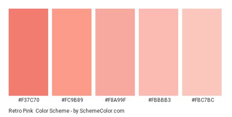 At colorcodes.io, we are the experts in finding precise code numbers for any color that you're looking. Retro Pink Color Scheme » Image » SchemeColor.com