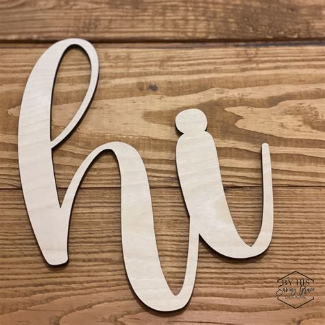 Hi Cut Out Wooden Word Hi Wooden Cut Out Wooden Blank | Etsy