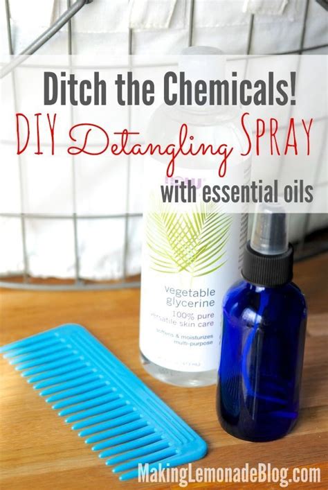 Work from the ends upward.4 x research source when finished, you can leave it in or rinse out the excess spray. DIY Chemical-free Detangling Spray in 2020 | Detangler ...