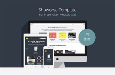 The best free psd website mockups we've found from the amazing sources. Flat responsive showcase Vol2 - Freebiesbug