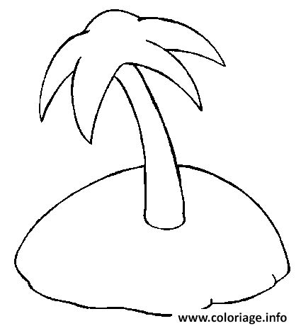 Coloriageetdessins.com vous offre la possibilité de colorier ou imprimer votre dessin chameau et palmier en ligne gratuitement. Coloriage Un Unique Palmier Sur Une Ile Deserte dessin