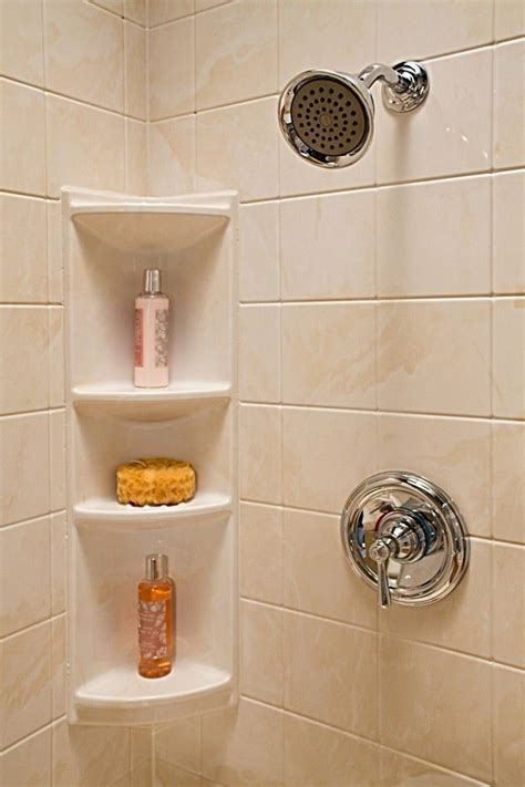 Purchase an extra large, satin nickel, shower caddy for even more convenience. #Bathroom #Caddy #Corner #Ideas #Inspirational #Shelf # ...