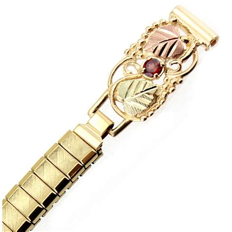 Our unique specialty is custom diamond options for many of our engagement. Tri-color 10K Black Hills Gold Ladies Watchband with 12K Leaves - BlackHillsGold.Direct - Klugex