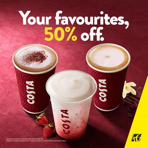 Ask our staff about our food and drink daily specials! 3-4 Aug 2019: GSC Costa Coffee Promotion - EverydayOnSales.com