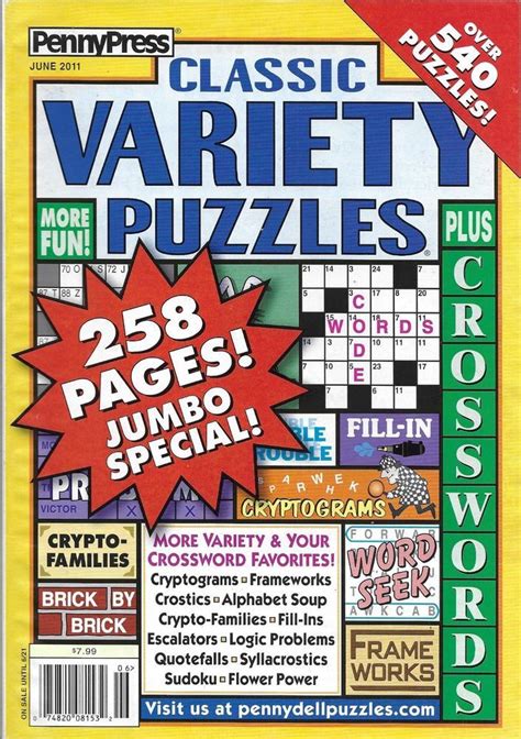 With 170 intriguing logic puzzles you can have lots of fun putting your skills to the test. Penny Press Magazine Classic Variety Puzzles Code Words ...